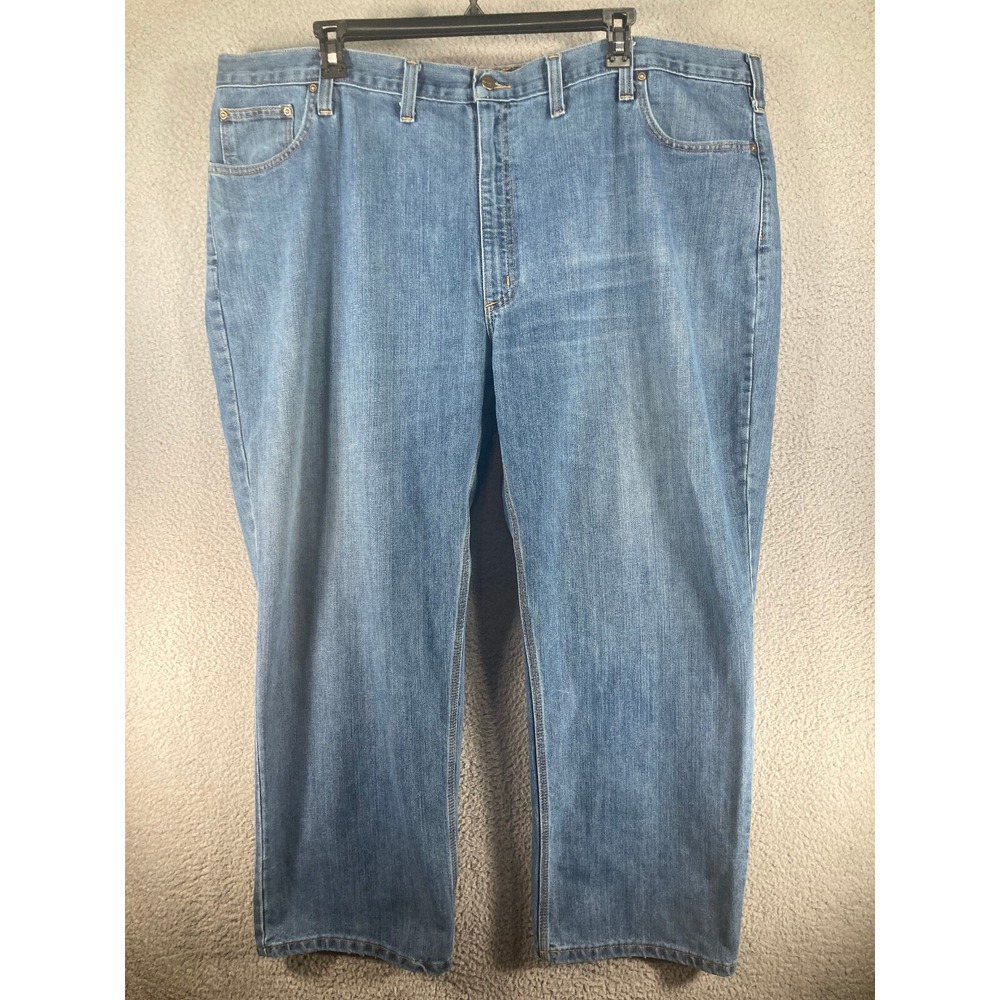 Carhartt Jeans Mens 50x30 Blue Straight Relaxed‎ American Workwear Medium Denim